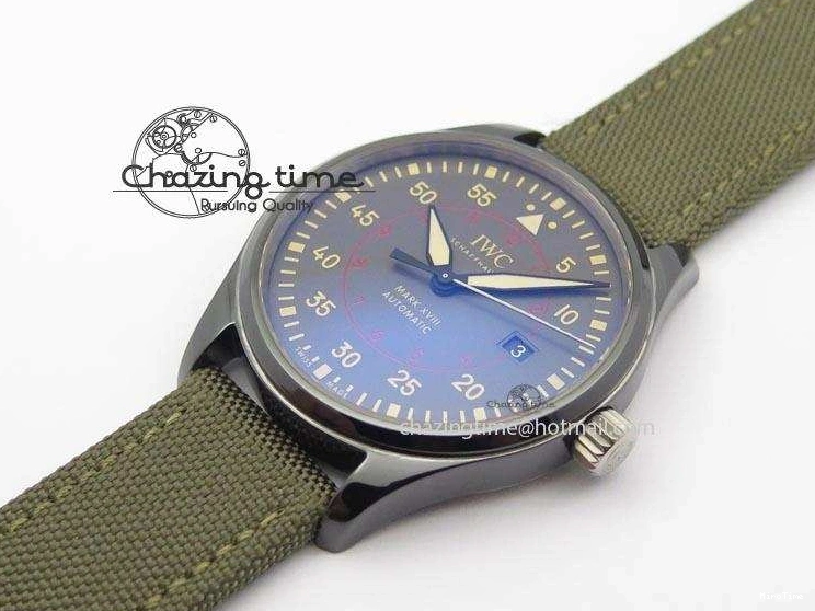 MIROTIME 0304 SunProtective MARK XVII IW324702 Real Ceramic MK Best Edition Green Dial On Green Nylon Strap A 7288